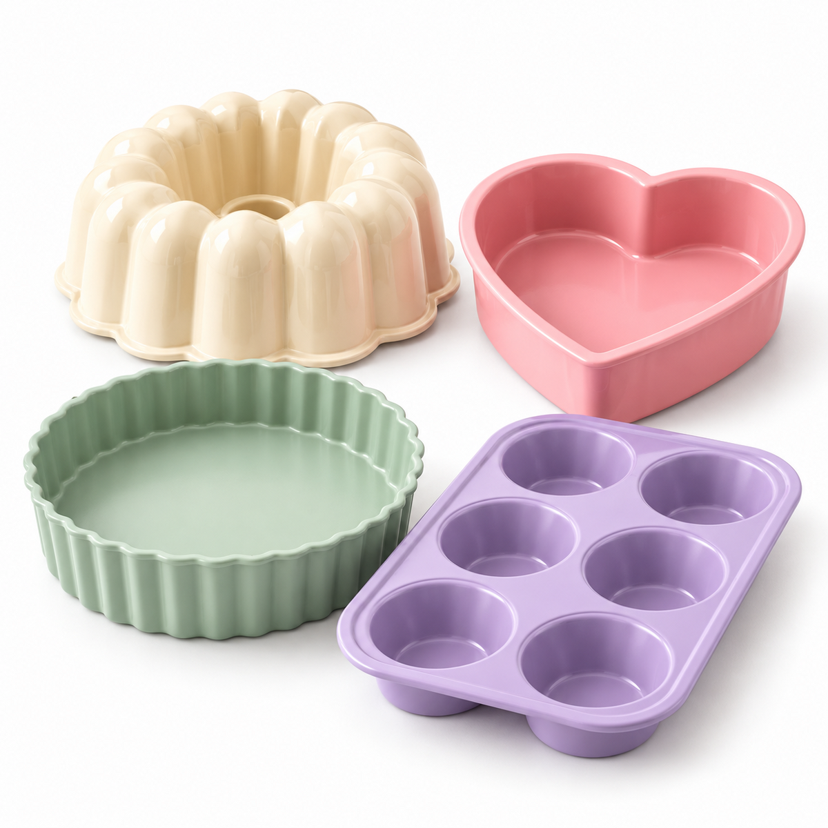 4-Piece Pastel Nonstick Bakeware Set