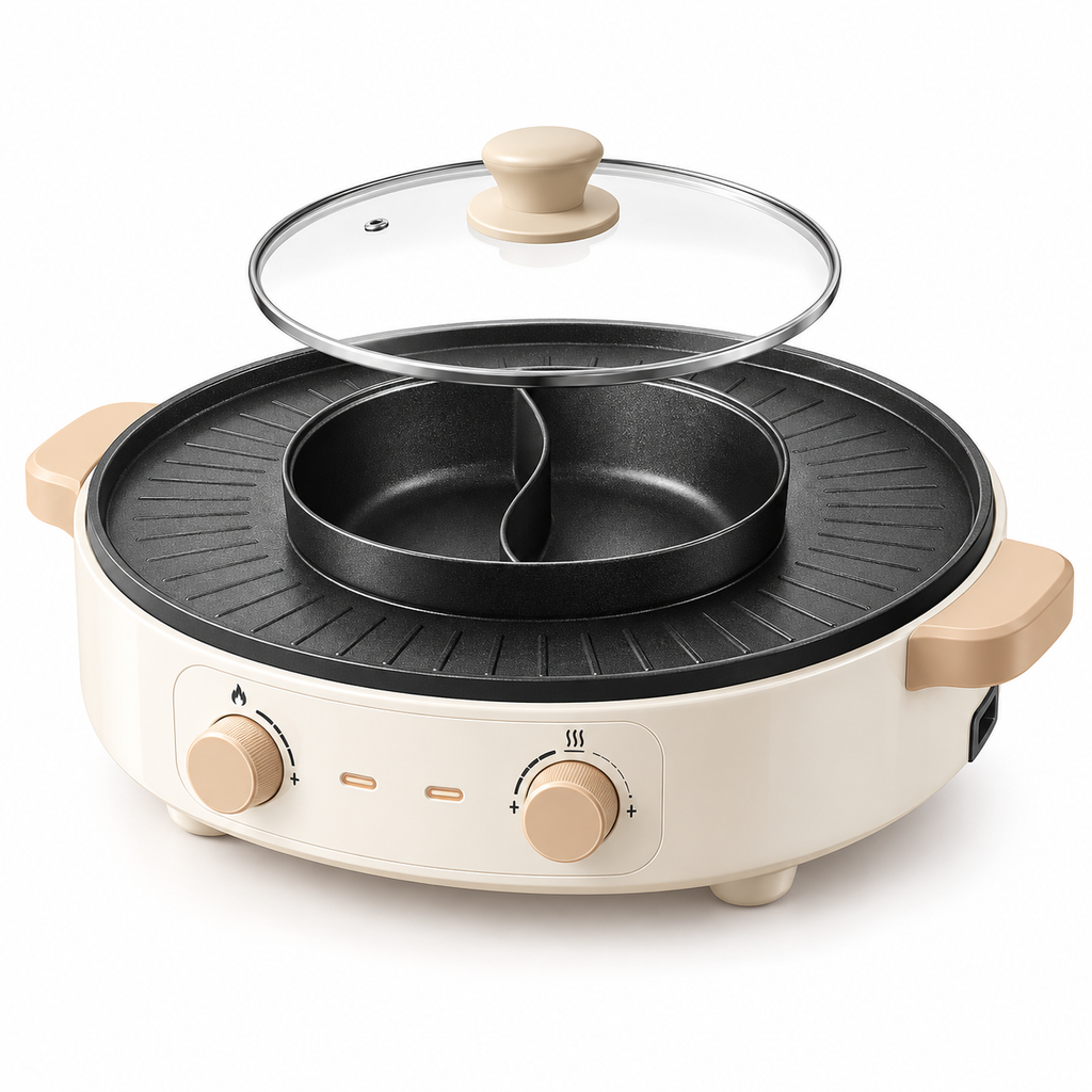 2-in-1 Electric Hot Pot & BBQ Grill