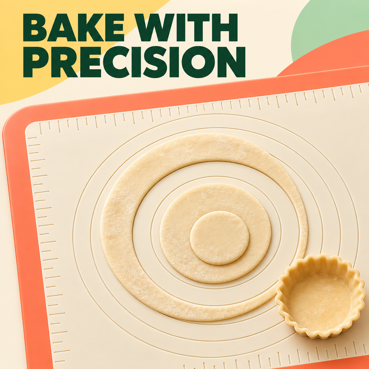 Silicone Pastry Mat with Measurements