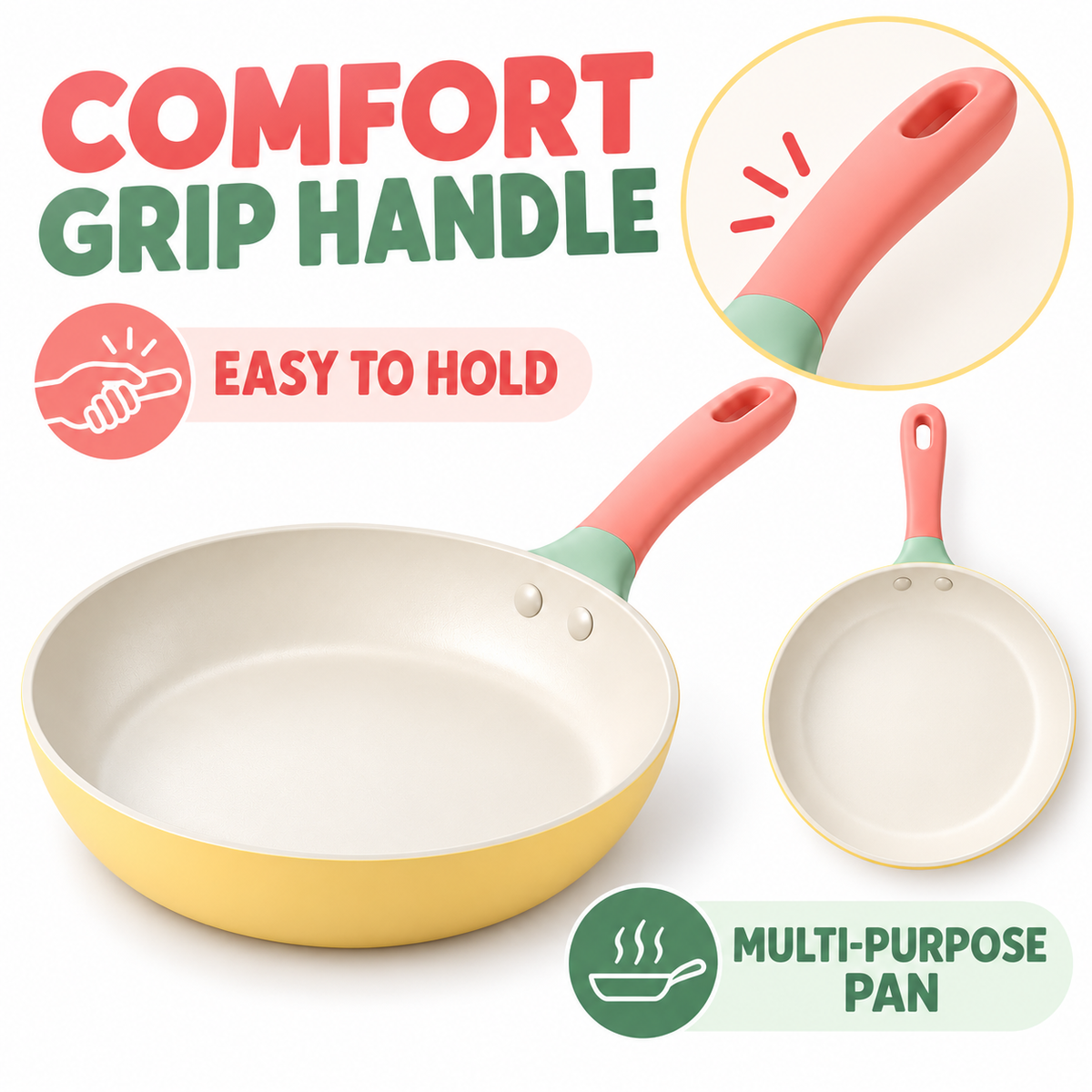 Nonstick Pastel Frying Pan