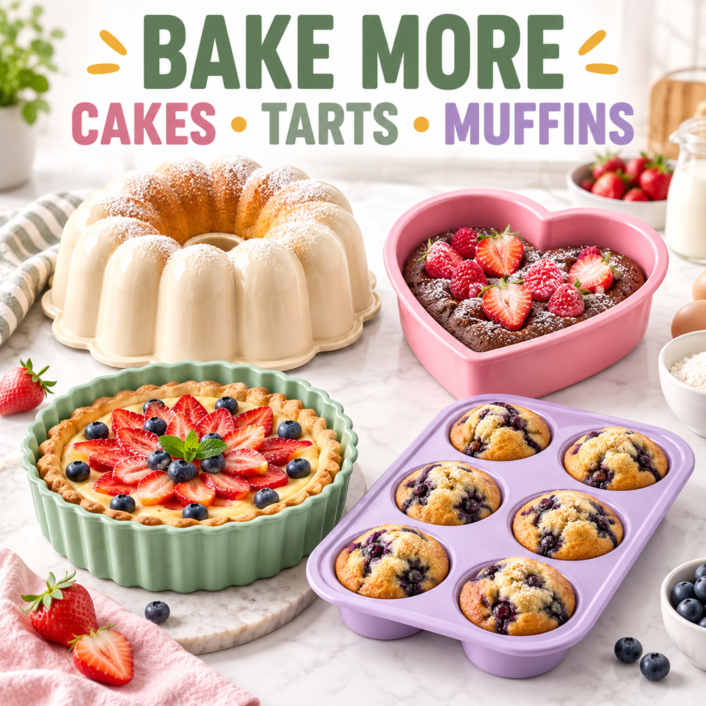 4-Piece Pastel Nonstick Bakeware Set
