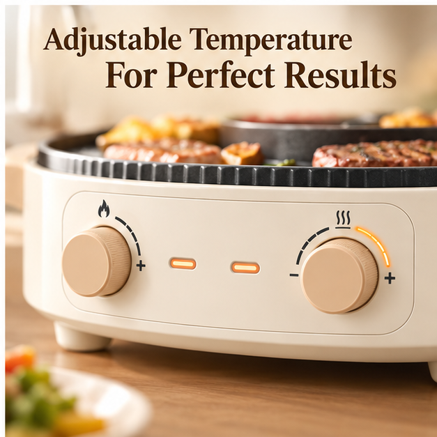2-in-1 Electric Hot Pot & BBQ Grill