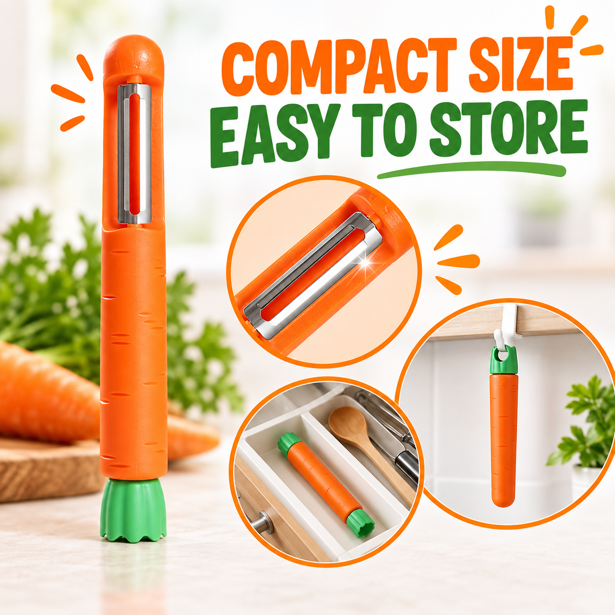 Cute Carrot-Shaped Vegetable Peeler